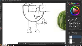 کاراکتر هندوانه -آموزش نقاشی دیجیتال با فتوشاپ - قسمت 24از 28 - آرت تول