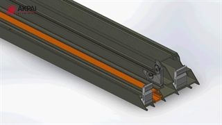 در و پنجره مونوریل ترمال بریک MTS143 - پارس صنعت نوین