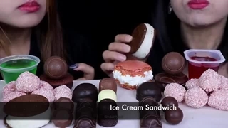 ASMR SHOCKING LEFTOVER DESSERT RACE! MILKA OREO SNOBALLS, MINI MARSHMALLOWS, FERRERO, GIANT MACARON