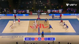 خلاصه بازی صربستان (3)  - (2) کوبا در رقابتهای لیگ ملتهای والیبال 2023