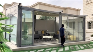 شیشه اسلایدینگ سایه روشن