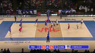 خلاصه بازی آمریکا (3)  - (0) فرانسه در رقابتهای لیگ ملتهای والیبال 2023