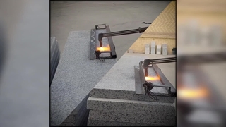 طبیعی شدن سنگ با شعله آتش