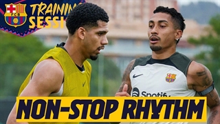 تمرین چهارشنبه بارسلونا: کار با توپ و خرس وسط