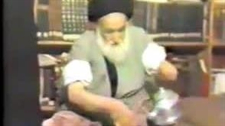 وضوگرفتن مرحوم آیت الله خویی