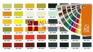 تفاوت رنگ های آلومینیوم آنادایز شده با رنگ های پودری RAL