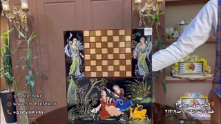 تخته نرد خاتم سه کاره لیلی و مجنون