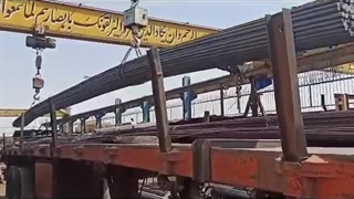 بارگیری میلگرد ساده 25 سایز 12 متر