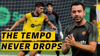 تمرین سه شنبه بارسلونا: کار با توپ و خرس وسط