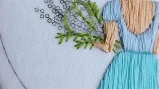 گلدوزی دختر