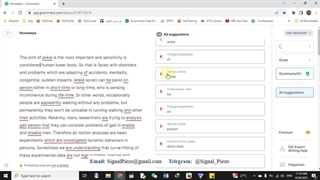 ویراستاری چکیده مقاله و پایان نامه با گرامرلی پرمیوم Grammarly Premium –  نمونه کار 2