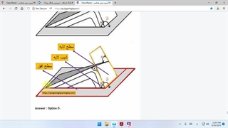 سوال 152 کنکور زمین شناسی یازدهم سراسری داخل 1401 . زاویه ی شیب لایه