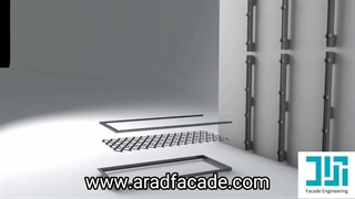 مراحل اجرای نمای استرچ متال با نصب فریم - شرکت نمای آراد