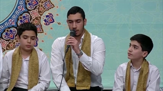 تلاوت تقلیدی 7 تن از قاریان نوجوان کشورمان از اساتید مصر محضر رهبر انقلاب ۱۴۰۲/۱۲/۳
