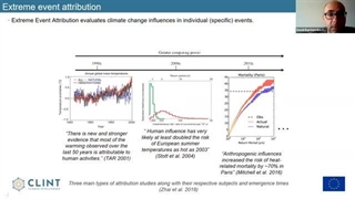 CLINT Webinar: Attribution of extreme events to climate change