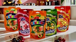 تولید پاکت های استندآپ تافی اینجاست دراژه - باران پک