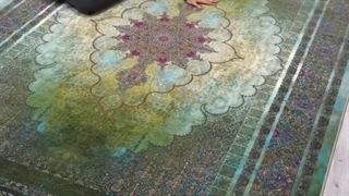 فرش ابریشم ماشینی 1200 شانه تمام رنگ با طرحی خاص و ویژه - صفافرش