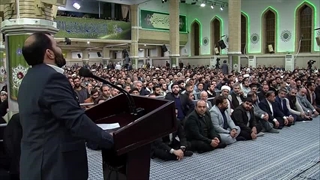 مدیحه سرایی آقای حمیدرضا دادوندی در دیدار مداحان با رهبر انقلاب، میلاد حضرت زهرا(س) ۱۴۰۳/۱۰/۲