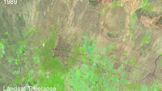 تغییرات شهر قزوین در گذر زمان با استفاده از تصاویر ماهواره ای لندست