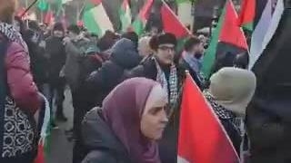 حمایت مردم ایتالیا از مردم مظلوم غزه - فلسطین