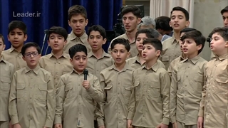 اجرای سرود، خاطره گویی و تلاوت جمعی قرآن در دیدار رهبر انقلاب - سالگرد ۱۹ دی - ۱۴۰۳