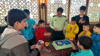 سردار رادان و فرزندان شهدای امنیت در مسابقه ای دوستانه